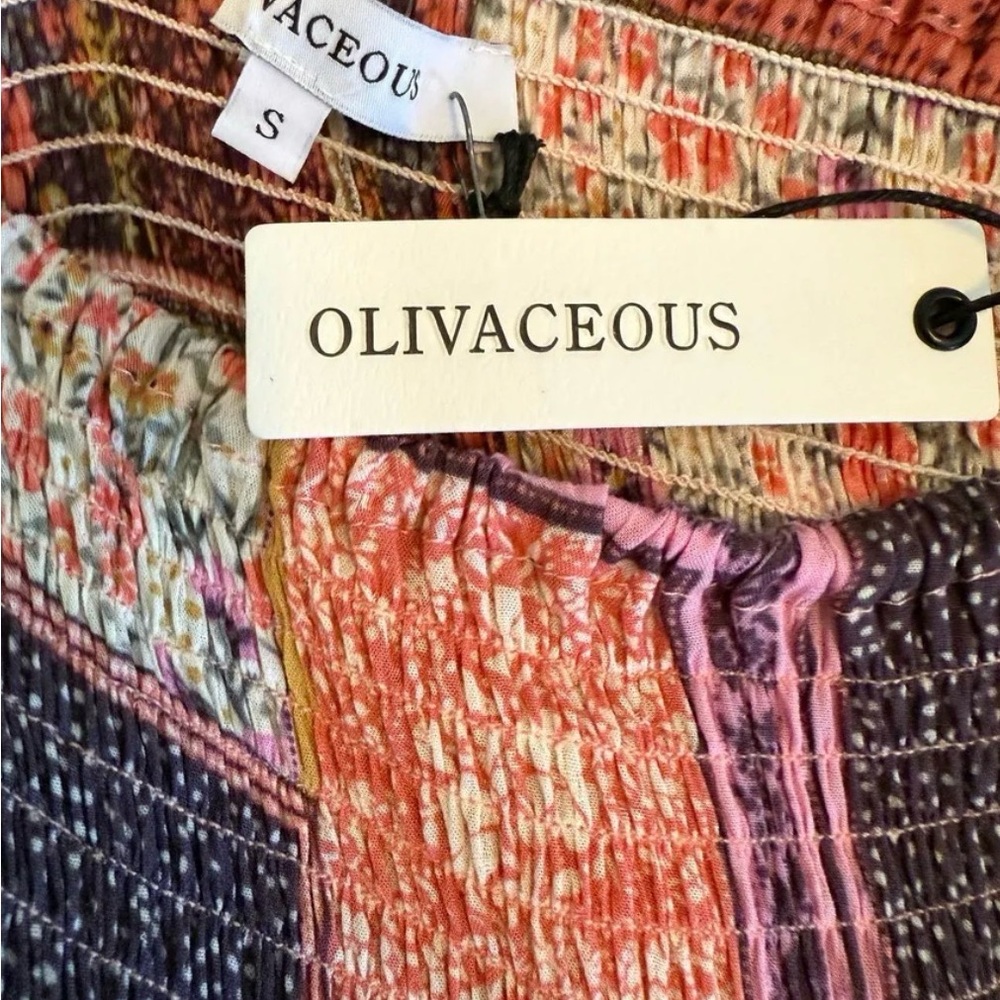 Olivaceous Multicolor Patchwork Skirt Set NWT - image 2